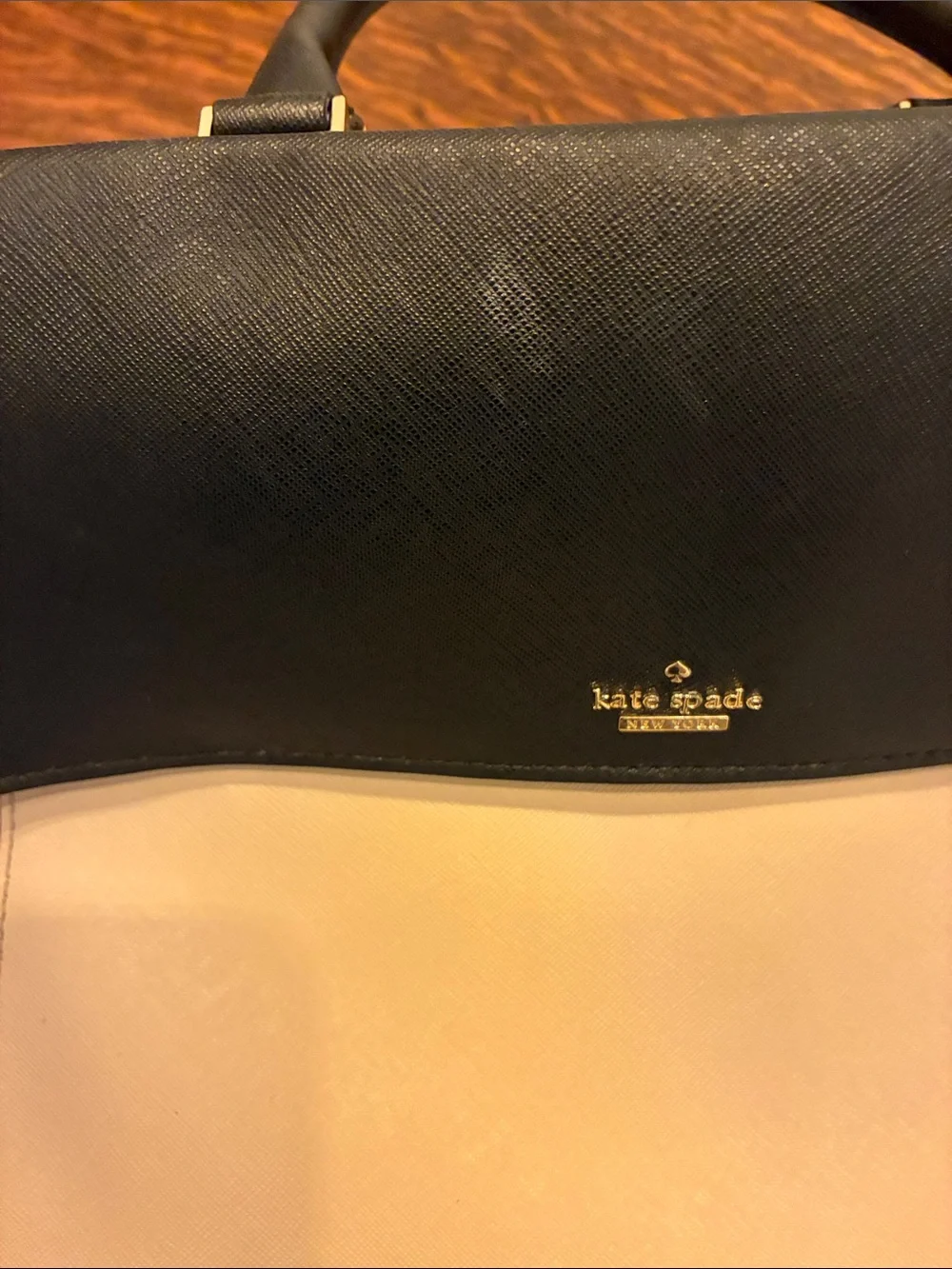 kate spade Black and Cream Structured Satchel
